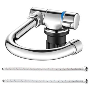 ticarus foldable kitchen faucet 360 dgree sink water tap single handle cold & hot water mixer copper faucet for rv boat