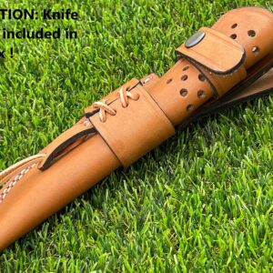 Ottoza Handmade Leather Knife Sheath SIDE DRAW Knife Sheath - Bushcraft Knife Sheath - Hunting Knife Sheath - Survival Knife Sheath - Vertical Knife Sheath Brown TOP GRAIN LEATHER No:334