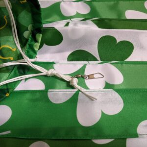 Madrona Brands St. Patricks Day Windsock | Four Leaf Clover Shamrock | Durable Outdoor Hanging Decoration | Yard, Garden, Patio | 60-Inch