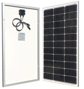 windynation 100 watt 12 volt monocrystalline solar panel battery charger for rv, boat, cabin, off-grid applications