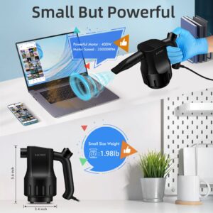 KACNON Compressed Air, Super Power Electric Air Duster, Multi-Use Dust Blower Computer Duster, Canned Air Replaces for Cleaning Dust Hairs Crumbs Scraps for Computer Laptop Keyboard Electronics