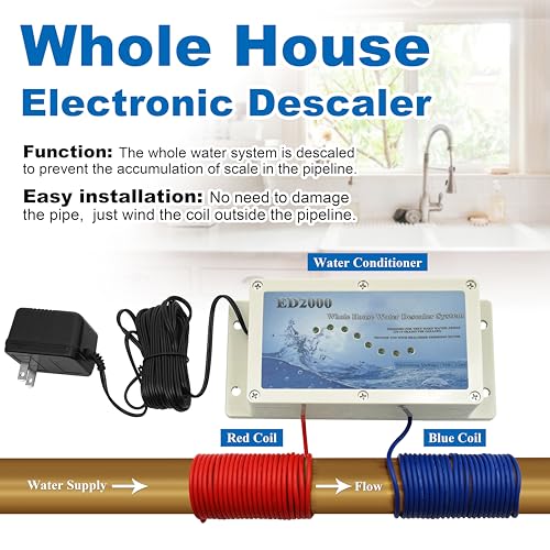 LUKYER Whole house water descaler Alternative Water Softener，Reduction Water Scale Buildup