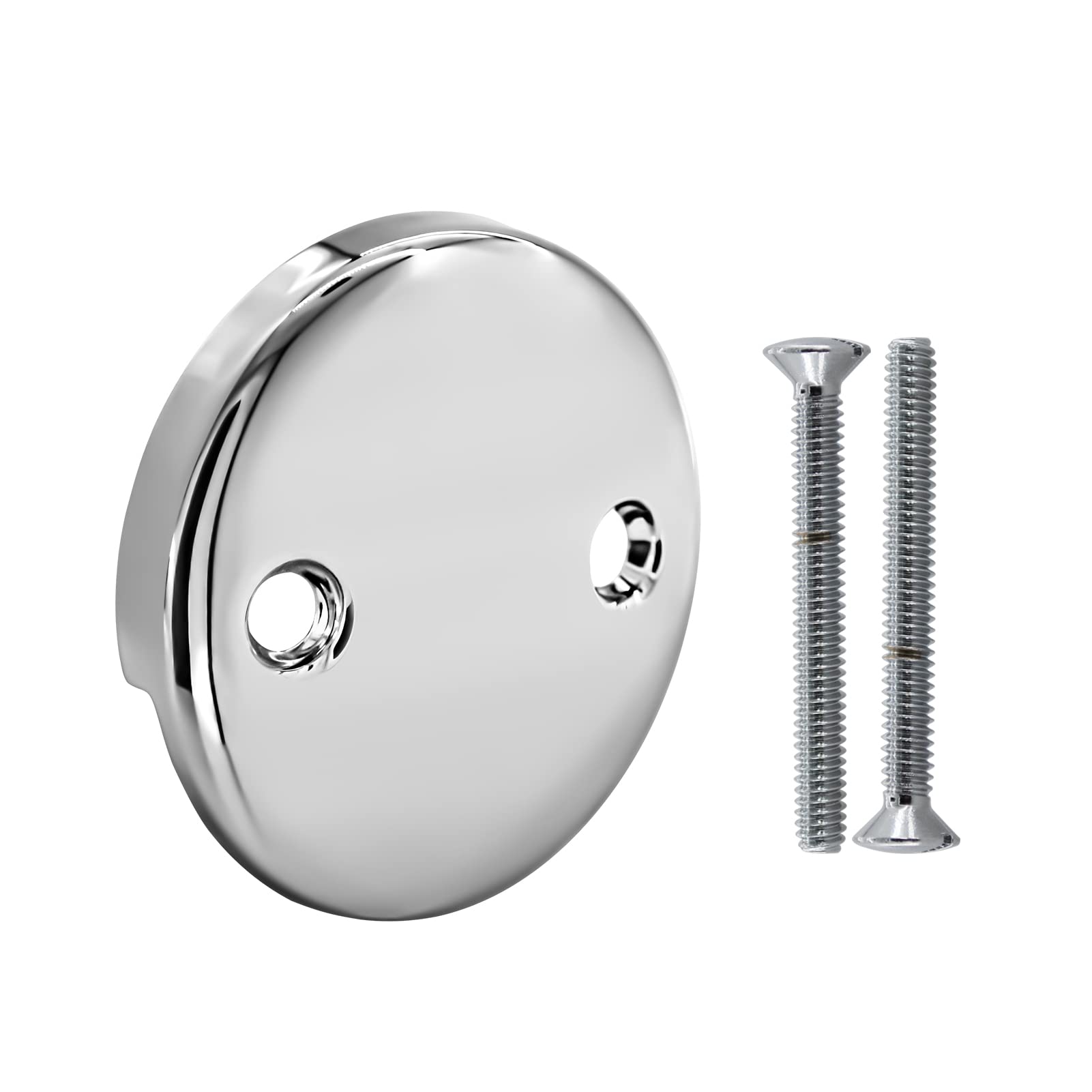 U2693-PK Replacement Overflow Plate 2 Hole Tub Drain, Chrome