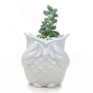 yongyan owl flower pot statue decoration ceramics garden planters containers pot bookshelf office desktop decor