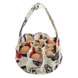 pranovo Mini Eggs Collecting Basket Eggs Gathering Basket with 7 Pouches for Chicken Hen Duck Goose Eggs Housewife Farmhouse Garden