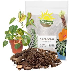 philodendron plant potting soil mix (8 quarts), special blend for heart shape philodendron plants et al.