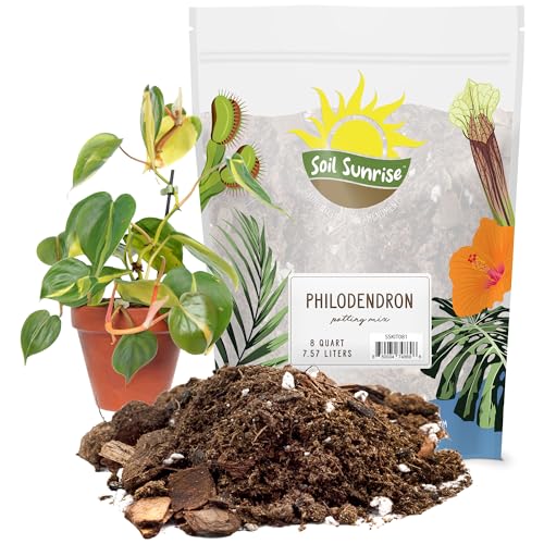 Philodendron Plant Potting Soil Mix (8 Quarts), Special Blend for Heart Shape Philodendron Plants Et Al.