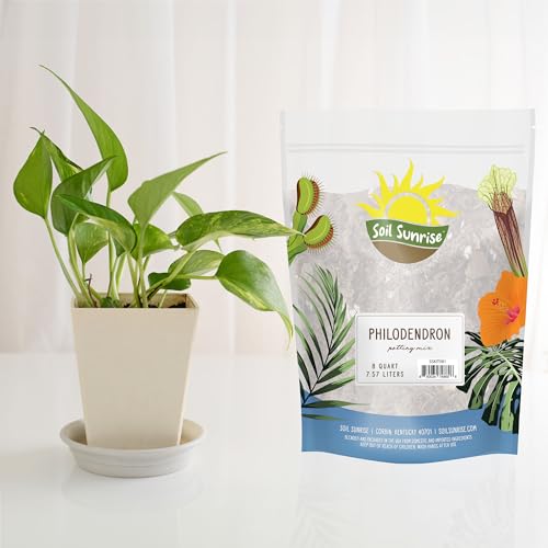 Philodendron Plant Potting Soil Mix (8 Quarts), Special Blend for Heart Shape Philodendron Plants Et Al.