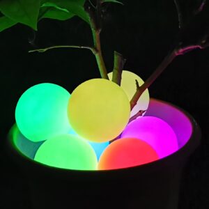 floating pool light ball, rgb color changing bath hot tub light, ip68 waterproof orb light up ball for kids gift, glow led pool ball lights for hot tub,pond,bathtub,spa, decor outdoor indoor(2pcs)