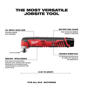 Milwaukee M12 12-Volt Lithium-Ion Cordless Jigsaw and Oscillating Multi-Tool Kit with Two 1.5Ah Batteries, Charger and Tool Bag