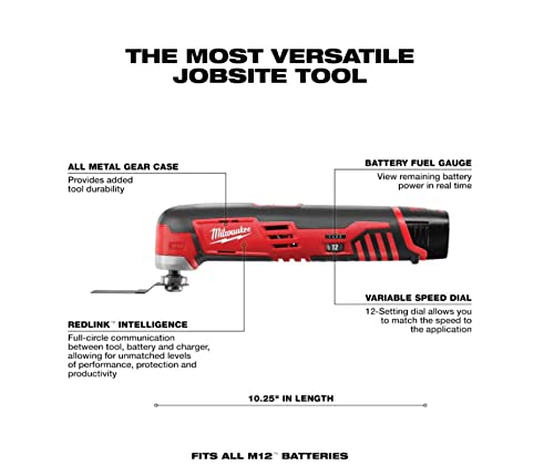 Milwaukee M12 12-Volt Lithium-Ion Cordless Jigsaw and Oscillating Multi-Tool Kit with Two 1.5Ah Batteries, Charger and Tool Bag