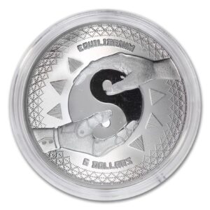 2020 Tokelau 1 oz Silver Equilibrium Coin Brilliant Uncirculated (in Capsule) with Certificate of Authenticity $5 BU
