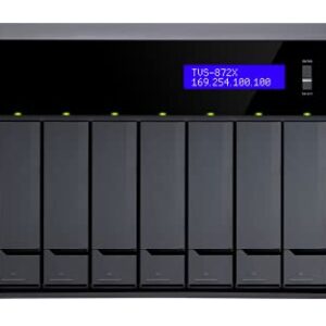 QNAP TVS-872X-i5-8G-US Desktop 8-bay NAS/iSCSI IP-SAN, Intel® Core™ i5 6-Core Processor, 8GB DDR4 RAM, 10GbE*1 (BASE-T), 1GbE*2