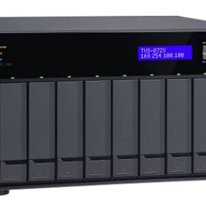 QNAP TVS-872X-i5-8G-US Desktop 8-bay NAS/iSCSI IP-SAN, Intel® Core™ i5 6-Core Processor, 8GB DDR4 RAM, 10GbE*1 (BASE-T), 1GbE*2