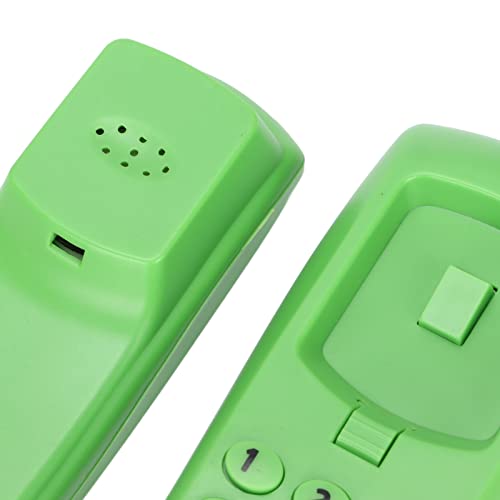 Wall Corded Telephone, Desktop Corded Phone, Landline Phone， Hotel Telephone, with Mute Pause and Redial Function, Plug and Play, for Office, Home and Hotel(Green)