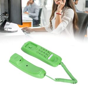 Wall Corded Telephone, Desktop Corded Phone, Landline Phone， Hotel Telephone, with Mute Pause and Redial Function, Plug and Play, for Office, Home and Hotel(Green)