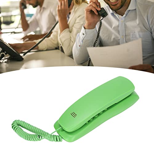 Wall Corded Telephone, Desktop Corded Phone, Landline Phone， Hotel Telephone, with Mute Pause and Redial Function, Plug and Play, for Office, Home and Hotel(Green)