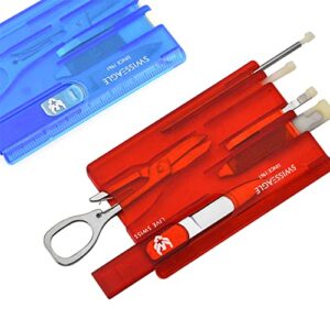 Swiss Eagle Survival Card Knife 10-in-1 Lite Pocket Tool Kit, 3-pack