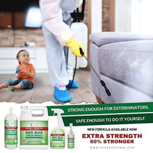 Hygea Natural Extra Strength Bed Bug, Lice and Mite Spray Treatment kit - Natural Non Toxic, Safe & Odorless. Includes: 24 Oz bed bug spray and 32 Oz bed bug laundry additive