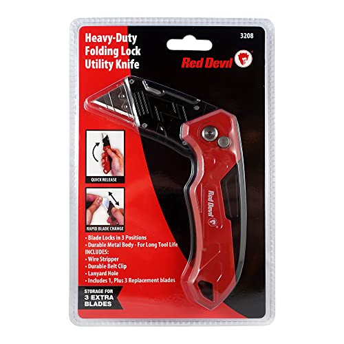 Red Devil 3208 Heavy Duty Folding Lock Utility Knife