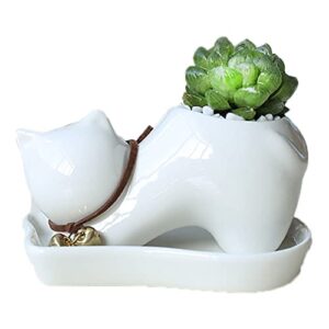 yongyan cartoon cat flower pot statue decoration ceramics garden planters containers pot bookshelf office desktop decor