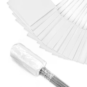 zozen 100pack marking flags, white marker flags - 15x4x5in, lawn flags, landscape flgs, marker flags for lawn, survey flags, irrigation flags, match with for distance measuring wheel.