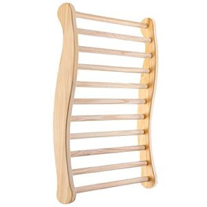 zatiki wooden sauna backrest – s-shape ergonomic sauna chair with backrest for traditional & infrared sauna support headrest sauna accessories – spruce wood sauna bench