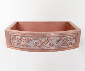 copper farmhouse round apron kitchen sink silver design