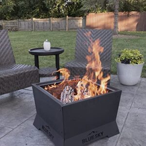 Blue Sky Outdoor Living 22" Square Peak Patio Smokeless Fire Pit, Firewood and/or Wood Pellet Burning