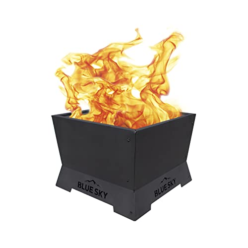 Blue Sky Outdoor Living 22" Square Peak Patio Smokeless Fire Pit, Firewood and/or Wood Pellet Burning