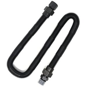 midwest hearth 3/4" whistle free gas flex line for fire pit - black (36" long)