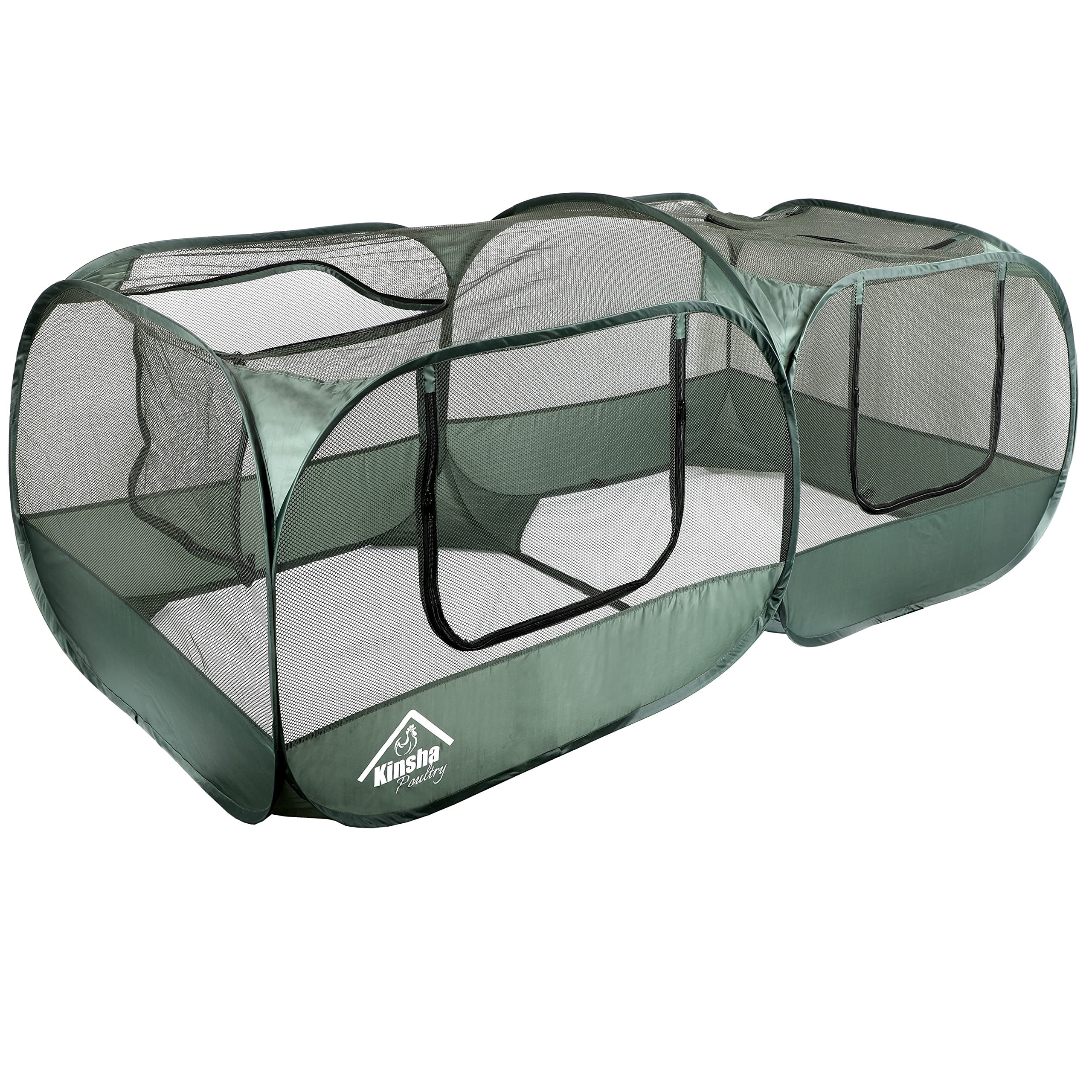 Kinsha Portable Chicken Coop Chicken with a New Upgraded Detachable Bottom Cover for Small Animals Foldable Outdoor Indoor Enclosure Chicken Pen- and Complete with a Feeder Bowl and Storage Bag