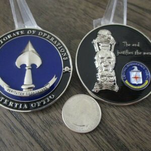 Oneworldtreasures CIA Directorate of Operations Clandestine End Justifies The Means Challenge Coin