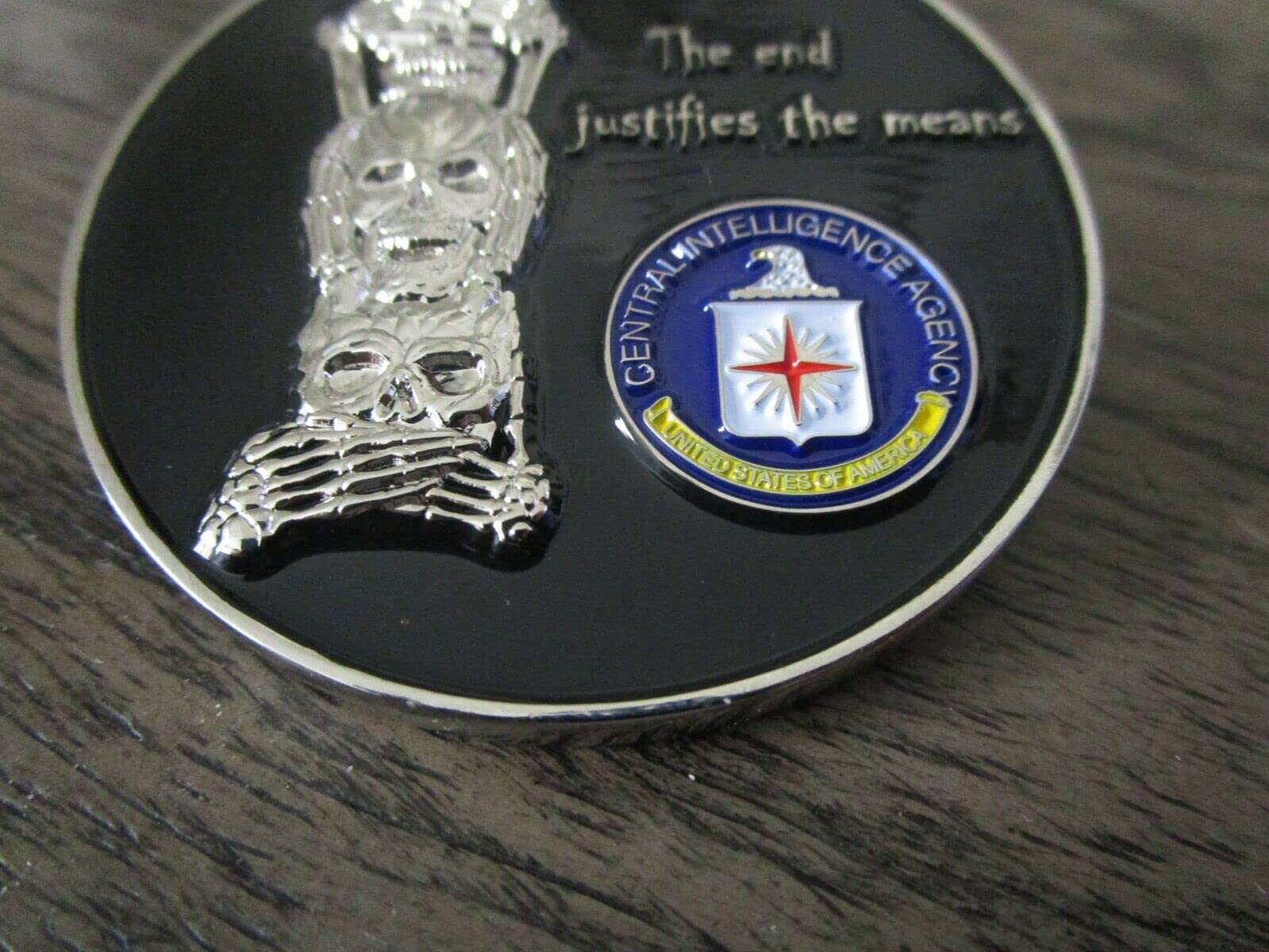 Oneworldtreasures CIA Directorate of Operations Clandestine End Justifies The Means Challenge Coin