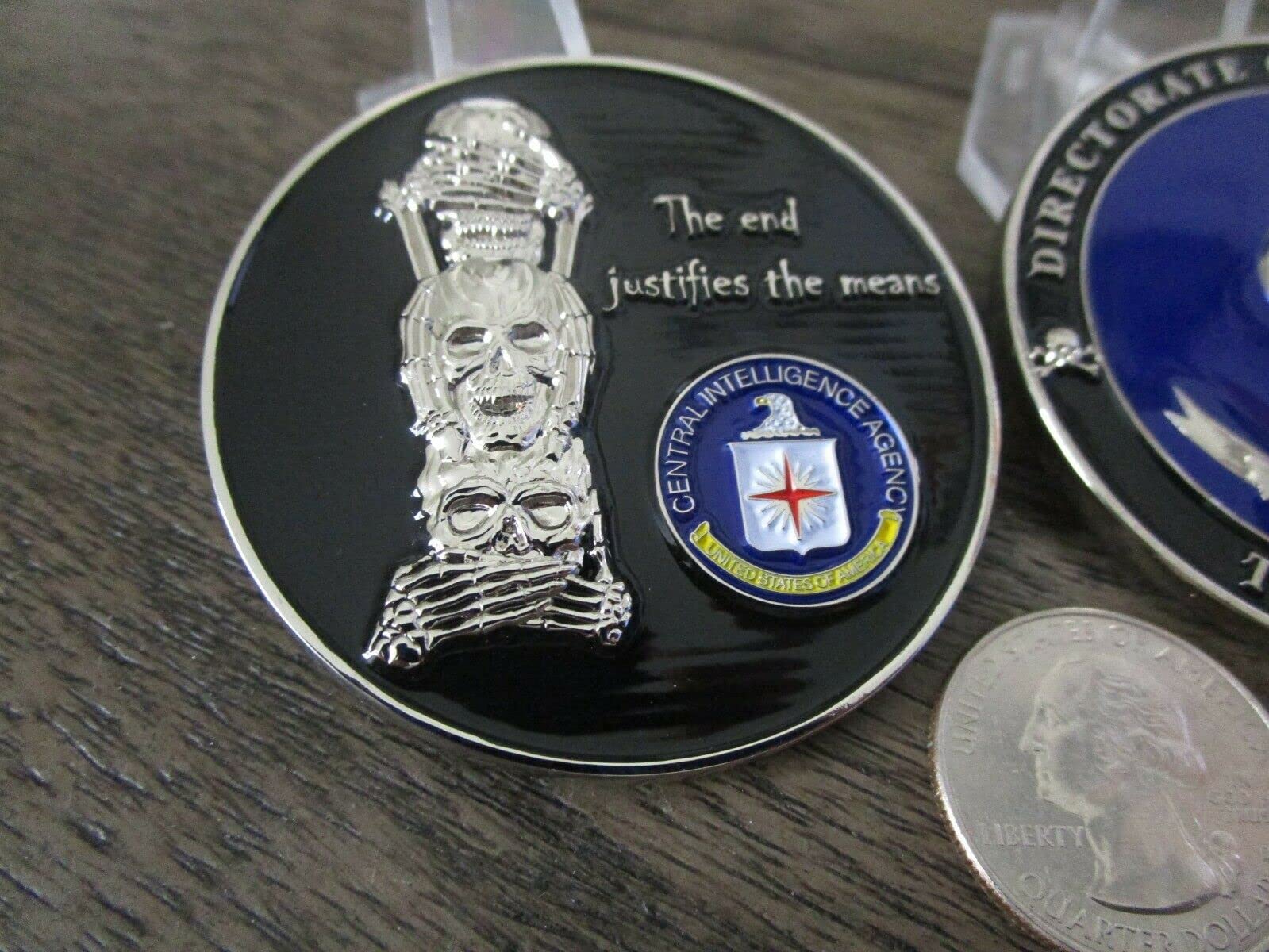 Oneworldtreasures CIA Directorate of Operations Clandestine End Justifies The Means Challenge Coin