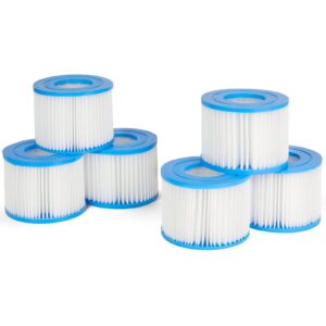 juwo type vi hot tub filter compatible with coleman saluspa, lay-z-spa, spa filter 6-pack