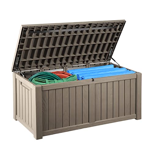 LovoIn Resin Deck Box for Patio Furniture Storage