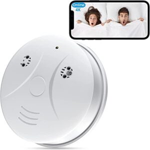 4k smoke detector wifi hidden cameras hd 1080p small camera night vision and motion detection spy cameras for home security nanny cams