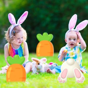 6 Pieces Easter Yard Stakes decorations Easter Outdoor Decorations Bunny Rabbit Carrot Easter Outdoor Sign Decor Happy Easter Stakes Outdoor Easter Party Decorations for Yard Lawn Party Supplies