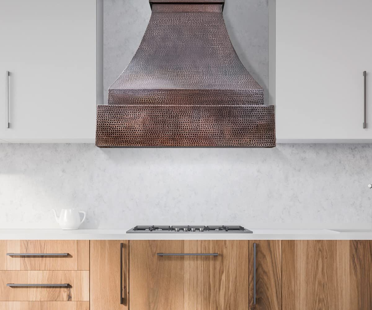 Copper Range Hood Wall Mount Pyramid