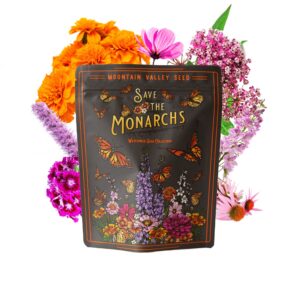 package of 100,000 wildflower seeds - save the monarchs wildflower seeds mix - 13 assorted varieties of non-gmo heirloom flower seeds for planting including butterfly milkweed, echinacea, & wallflower