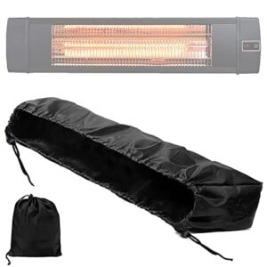 wall-mounted patio heater cover - black 36.5''l *9.5''h *6.5 '' w electric heater cover,420d oxford waterproof dustproof infrared heater covers for indoor outdoor garage backyard hanging patio heaters