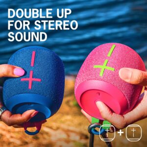Ultimate Ears WONDERBOOM 3, Small Portable Wireless Bluetooth Speaker, Big Bass 360-Degree Sound for Outdoors, Waterproof, Dustproof IP67, Floatable, 131 ft Range - Joyous Brights Grey