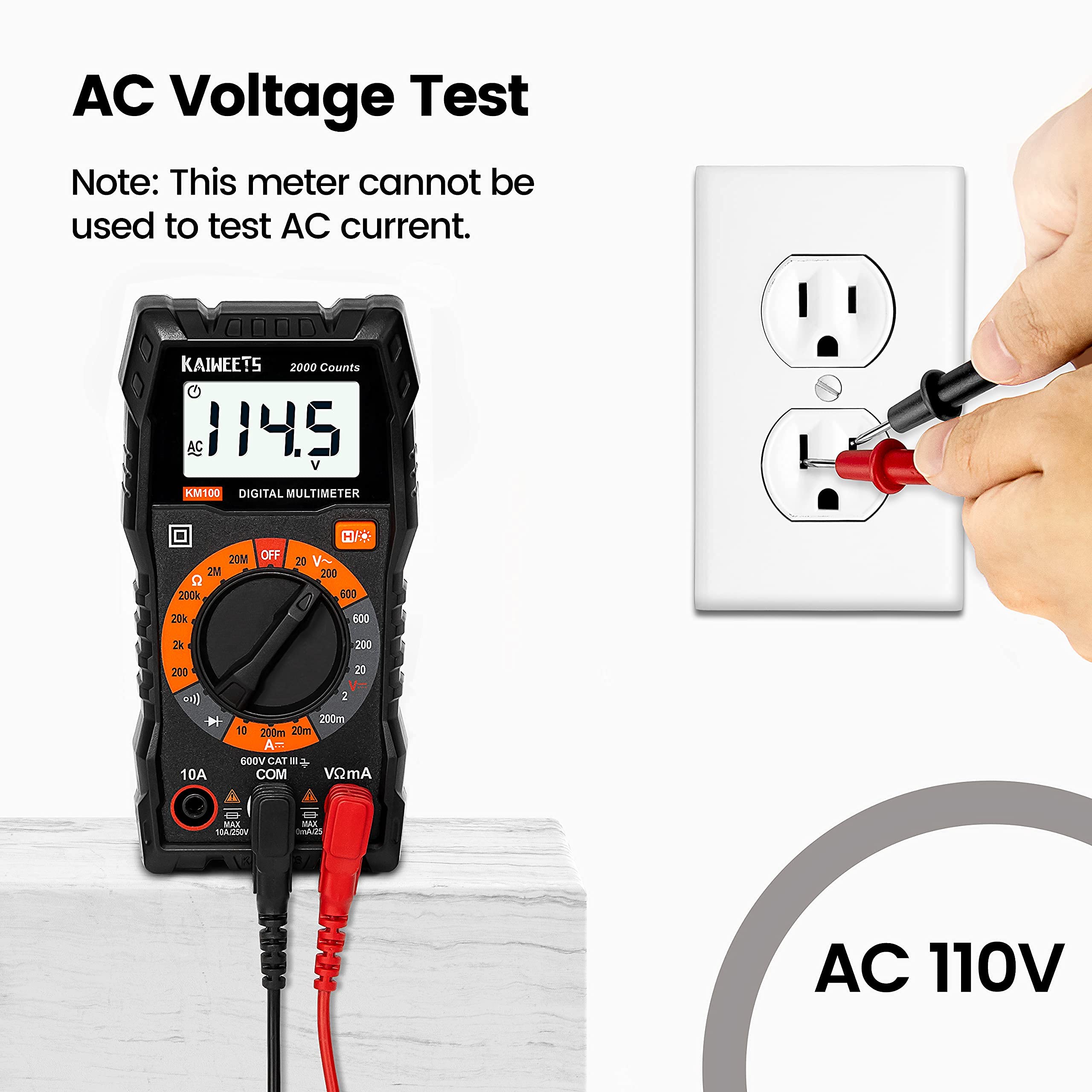 KAIWEETS KM100 Multimeter & HT206A Clamp Meter