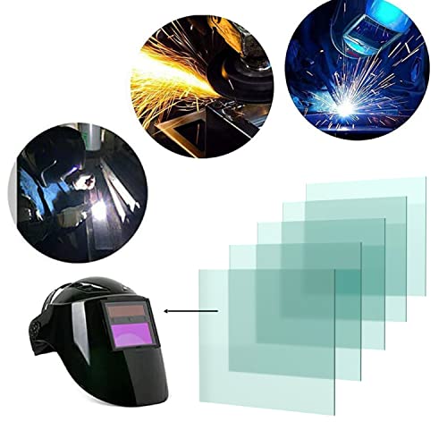 4.5" X 5.25" Welding Helmet Cover Lens,10 Pcs Outside Replacement Clear Lens Covers for Solar Auto Darkening Welding Helmet.