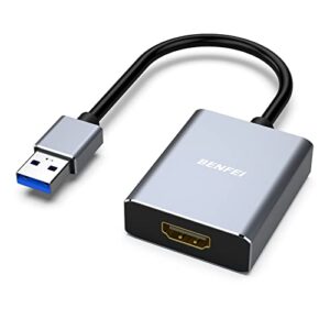benfei usb 3.0 to hdmi adapter, usb 3.0 to hdmi male to female adapter for windows 11, windows 10, windows 8.1, windows 8, windows 7(not for mac)