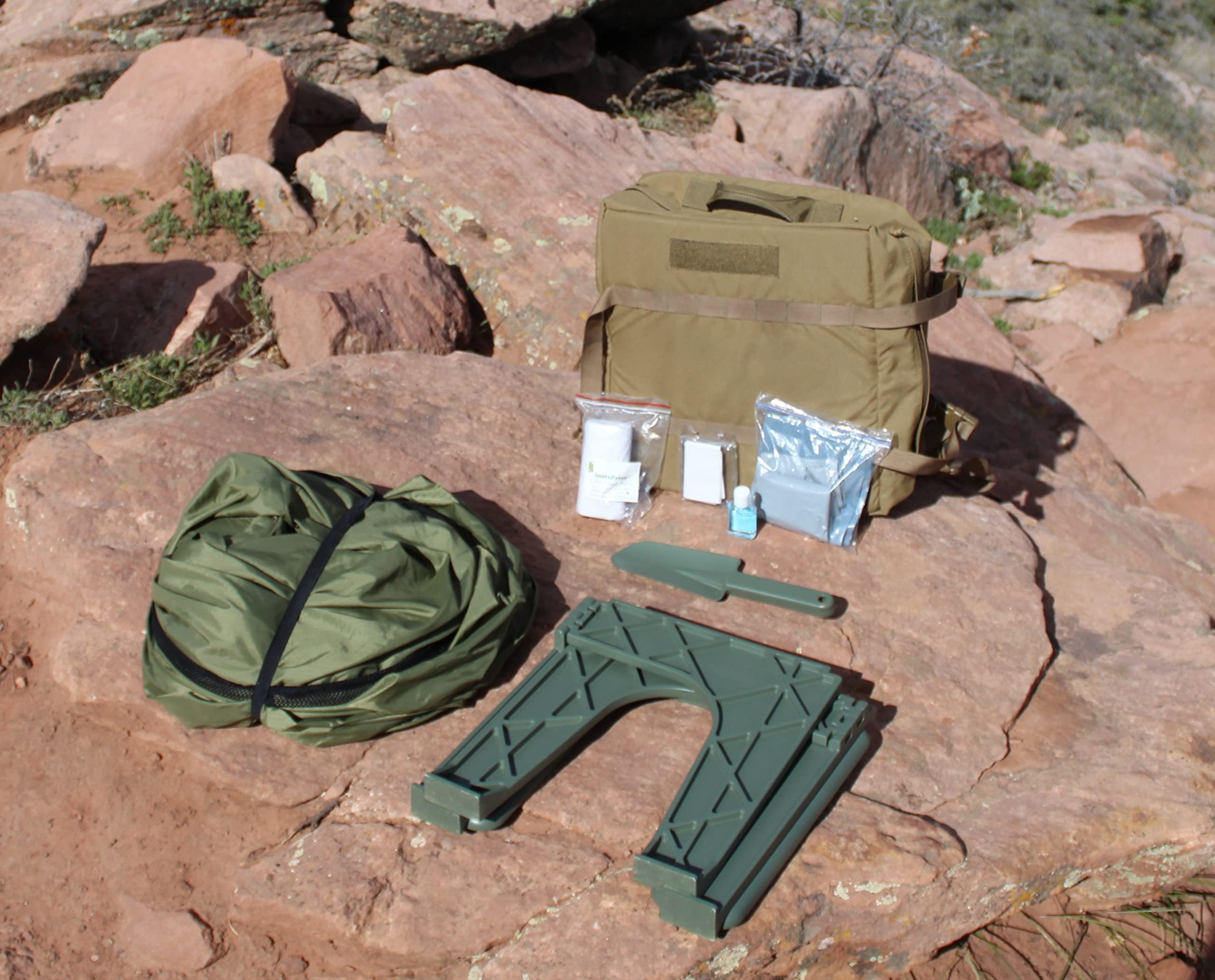 InstaPrivy Complete Portable Toilet Kit! Super Compact and Lightweight (just 7lbs). Simple set up takes just a few seconds so you will use it all the time. Perfect for all outdoor adventures!