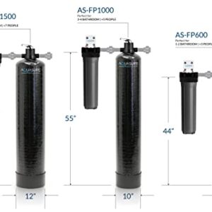 Aquasure Fortitude Pro Series High Performance Whole House 1.5 CF KDF/GAC Mix Media Water Treatment System with 20" Pleated Sediment Water Filter