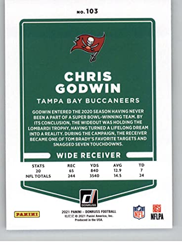 2021 Donruss #103 Chris Godwin Tampa Bay Buccaneers NFL Football Card NM-MT