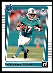 2021 donruss #263 jaylen waddle miami dolphins rated rookies nfl football card (rc - rookie card) nm-mt